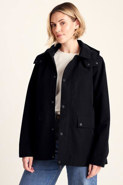 Black Shea Waterproof Trench Coat