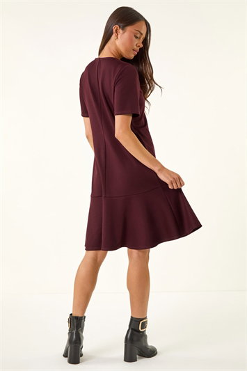 Petite Flute Hem Stretch Dress 14747095