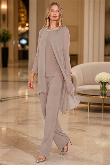 White Julianna Sequin Chiffon Overlay Top