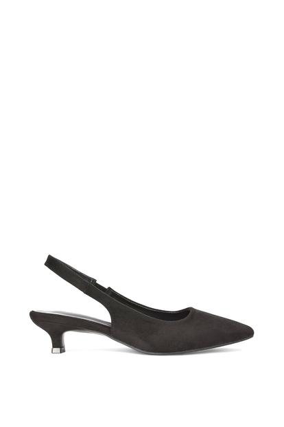 'Leila' Pointed Toe Low Kitten Heel Slingback Court Shoes M000012782