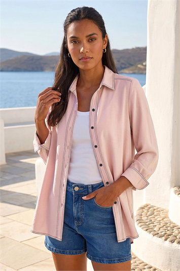 Contrast Stitch Shirt 10216746