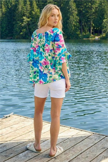 Floral Print Bardot Top 20245709