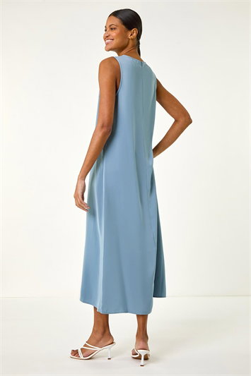Satin A-Line Midi Dress 14663445