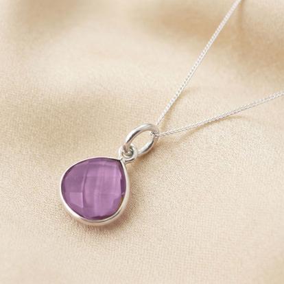 Metallic Alexandrite Colour Changing June Birthstone Necklace