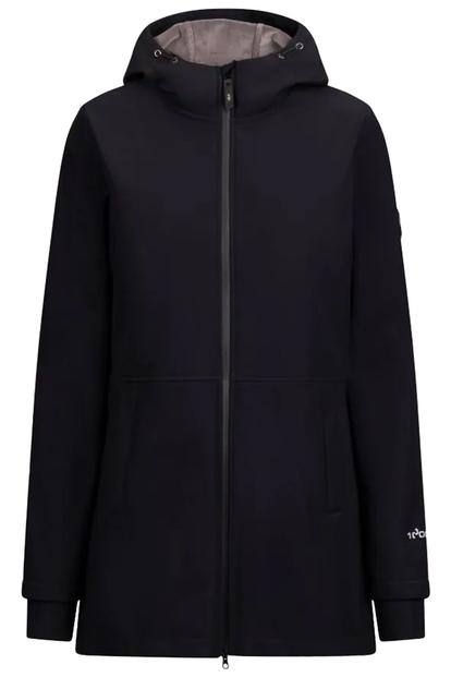 Black Priya Long Length Soft Shell Jacket