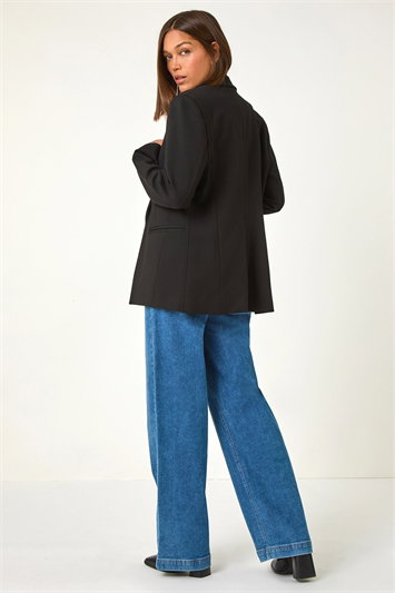 Animal Print Lined Stretch Blazer 15031408