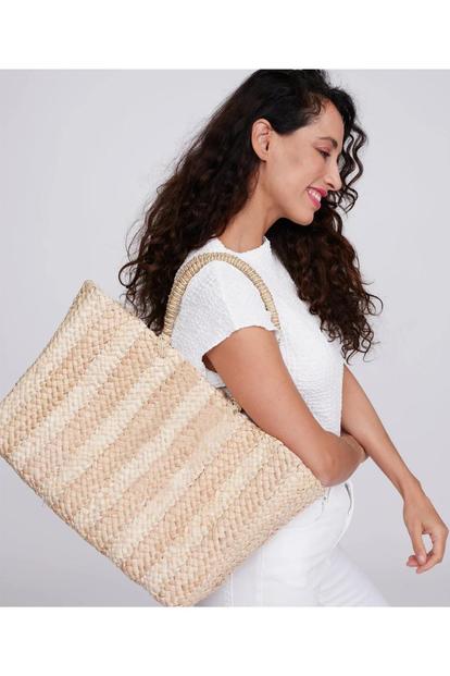 Cream Dolores - Straw Beach Basket