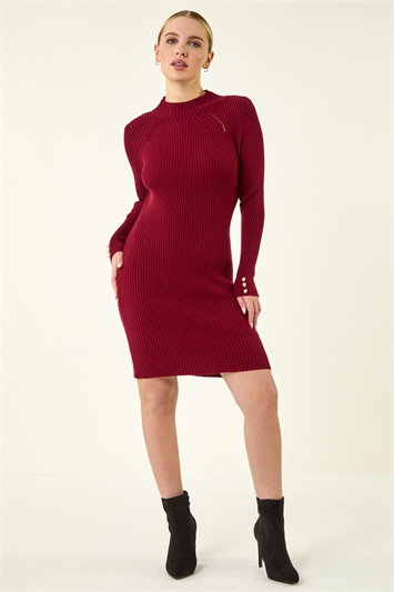 Petite Knitted Midi Dress 14787595