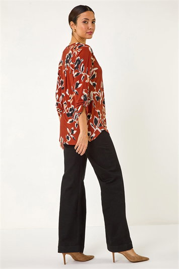 Blurred Floral Print Shirt 19373981