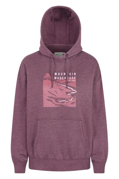 Red Winding Trek Relaxed Fit Hoodie