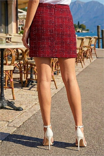 Check Boucle A-Line Skirt 17068195