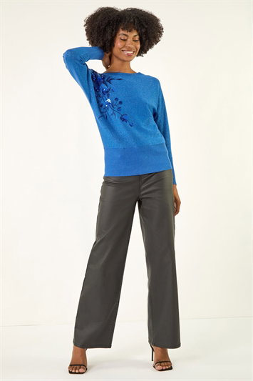 Floral Sparkly Knit Jumper 16302409