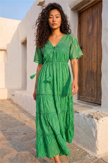 Petite Boho Shimmer Maxi Dress 14916834