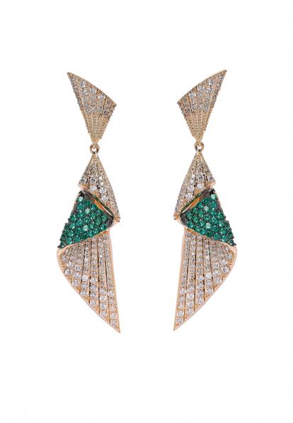 Metallic Diva Luxury Shell Dangle Earrings