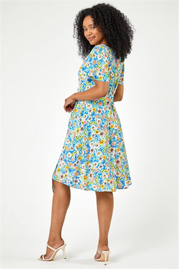 Petite Floral Print Wrap Dress 14286409
