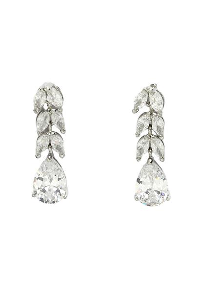 Metallic Diva Collection Leaf Drop Earrings