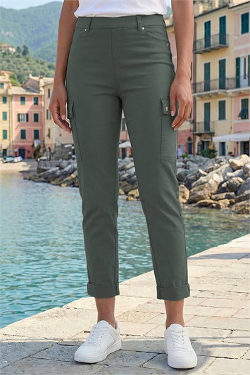 Turn Up Stretch Cargo Trousers 18050940