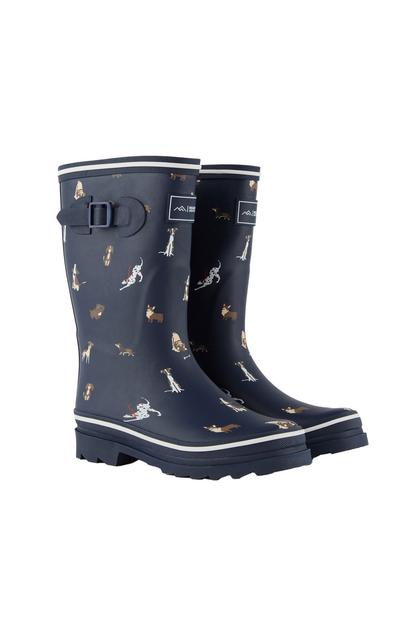 Blue Amelia Dogs Wellington Boots