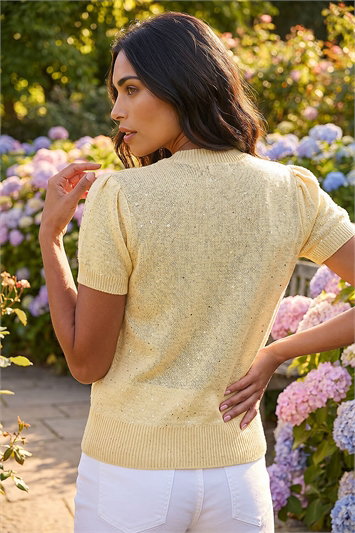 Daisy Sparkly Embroidered Knit Top 16186242