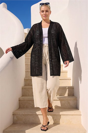 Curve Open Knit Cardigan 19485308