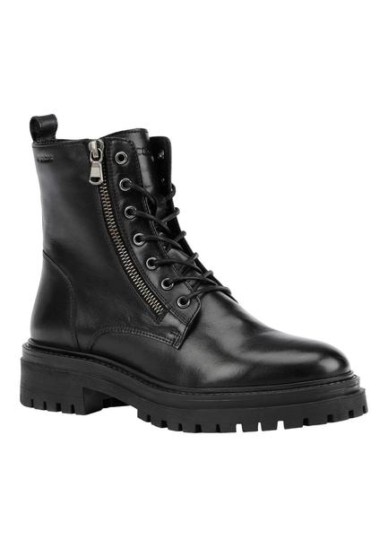 Black D Iridea F Leather Ankle Boots