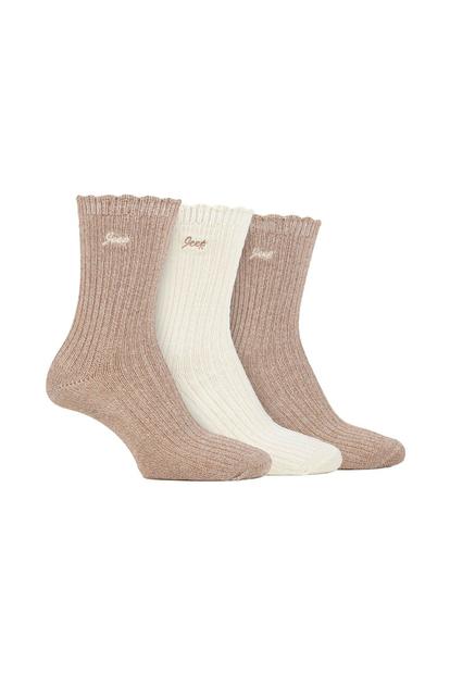 Pink 3 Pack Super Soft Bamboo Socks
