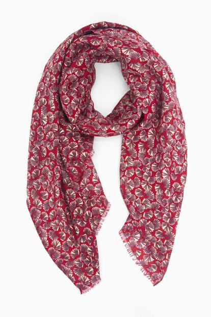 Black Alice Lightweight Scarf - Red, Retro Fan