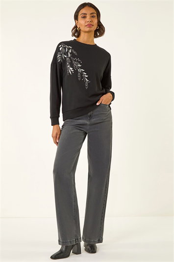 Floral Print Sweatshirt 19467608