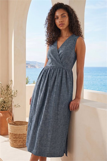 Petite V-Neck Tunic Dress 14877529