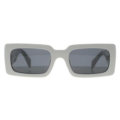 White Rectangle Talc Dark Grey Pra07s
