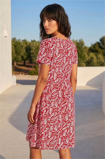 Abstract Print Jersey Stretch Dress 14741578