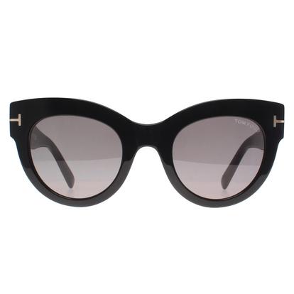 Black Cat Eye Shiny Black Smoke Mirror Lucilla Ft1063