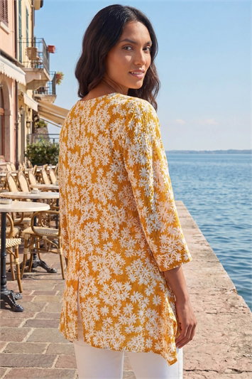 Floral Print Pocket Tunic Top 20216296