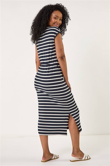 Petite Stripe Stretch Midi Dress 14716260