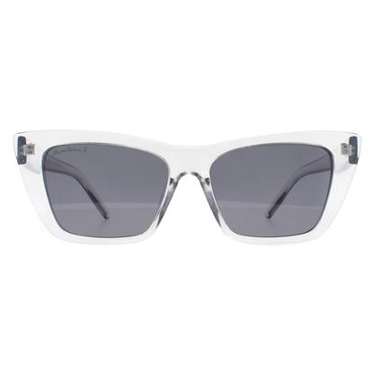 Grey Cat Eye Shiny Grey Smoke Polarized Mp64