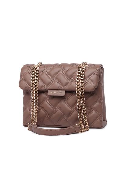 Cream Quilted Chain Bag