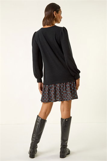 Geometric Mix Print Mini Dress 14834308