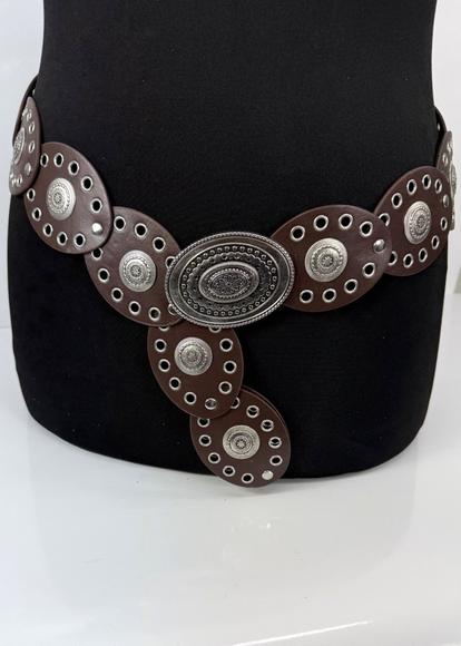 Brown Oval Disc Belt