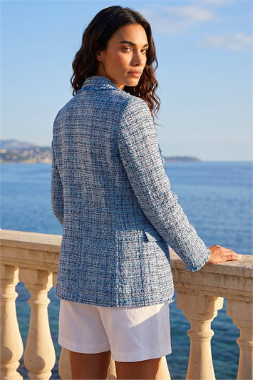Frayed Edge Boucle Check Jacket 15024609