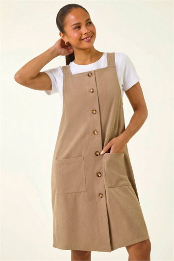 Petite Corduroy Pinafore Dress 14807088