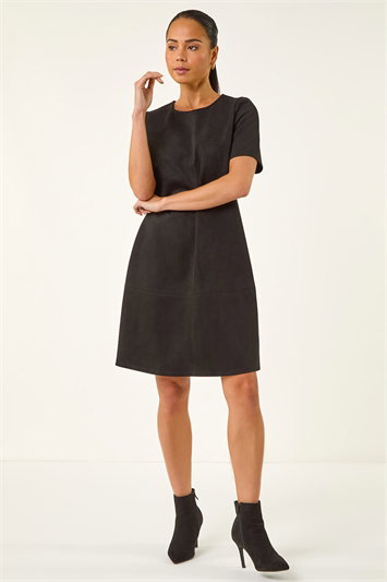 Petite Faux Suede Stretch Shift Dress 14733108