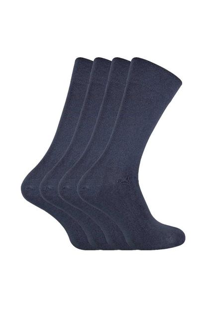 Black 4 Pack Ladies Luxury Bamboo Crew Dress Socks