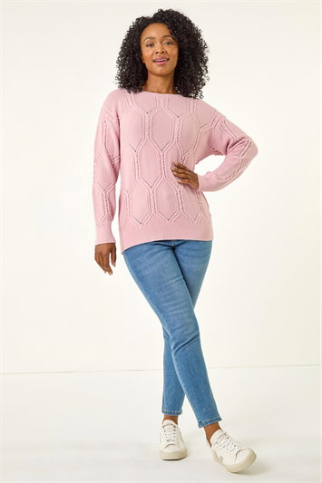 Petite Faux Pearl Knit Jumper 16238572