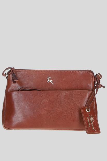 Black 'Rose' Elegant Leather Crossbody Bag With Adjustable Strap