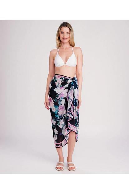 Blue Modena - Dark  And Pink Beach Sarong