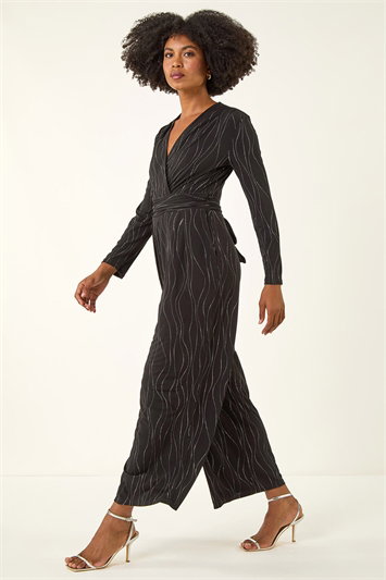 Embellished Wide Leg Stretch Jumpsuit 14439008