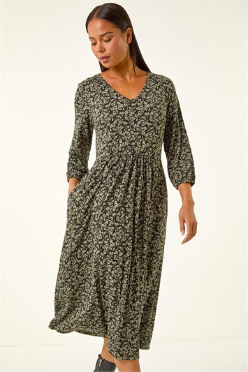 Petite Floral Midi Dress 14850640