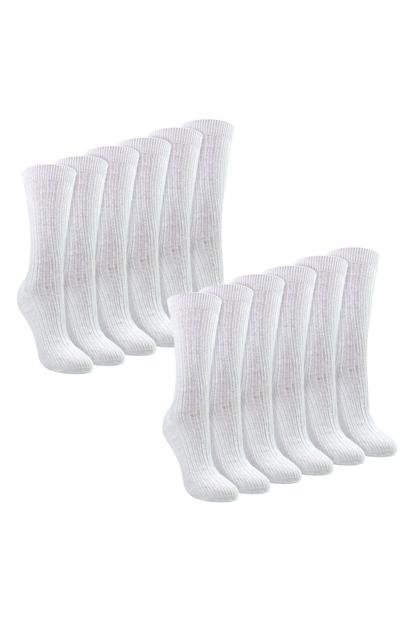Black Ladies 12 Pack 100% Cotton Soft Breathable Socks