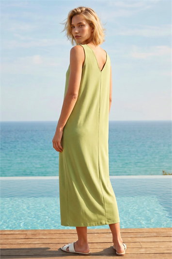 Soft Pique Stretch Midi Dress 14653334