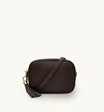 Brown The Tassel Chocolate Leather Crossbody Bag